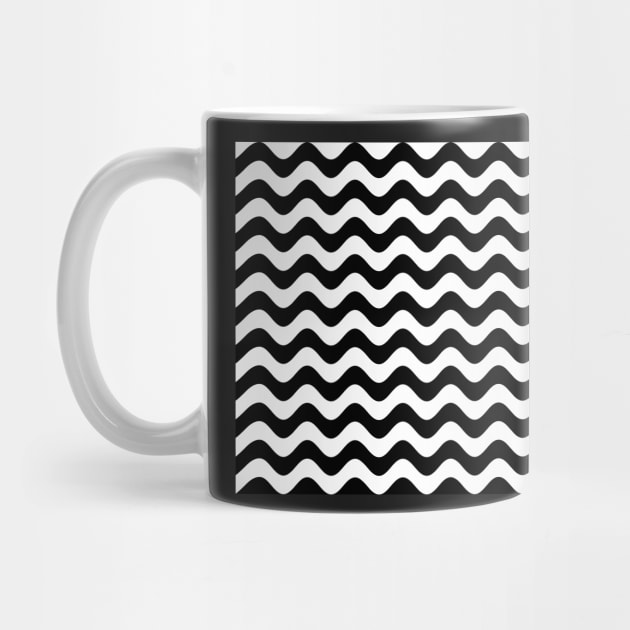 Black And White Wavy Pattern by TheArtism